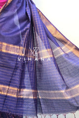 Blue Kota Mini Check Mangalagiri Silk