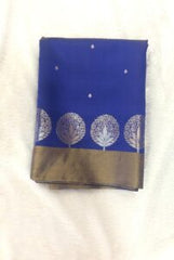 Blue Banarasi Katan Silk Saree