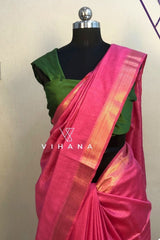 Pink Kota Mini Check Mangalagiri Silk