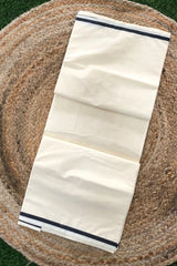 Earthy Black Puliyilakara Cotton Set Saree