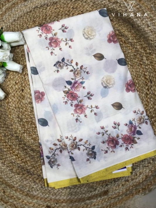 Kerala Cotton Set Saree-VS499