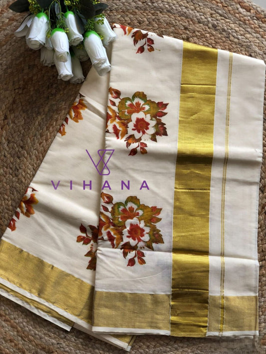Kerala Cotton Set Saree -VS394