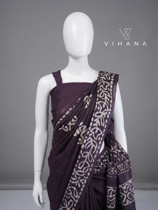 Kota Silk Saree with Katwar Batik Print – VS513