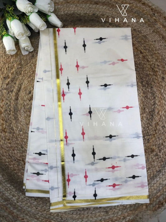 Kerala Cotton Set Saree - VS446