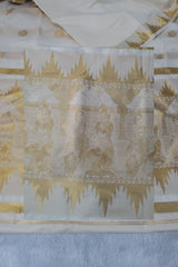Premium Cotton Set Saree with Jacquard Temple Border