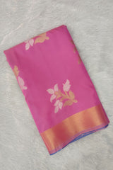 Pink Banarasi Katan Silk Saree