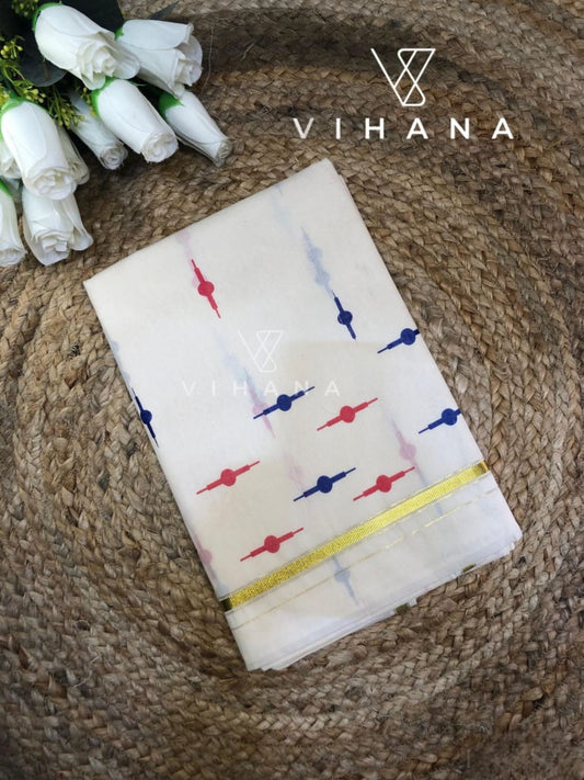 Kerala Cotton Set Saree - VS447