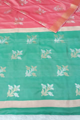Dusty Red Banarasi Katan Silk