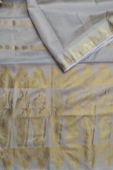 Premium Tissue Set Saree with Temple Border