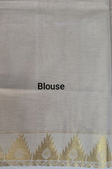 Premium Tissue Set Saree with Temple Border