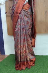 Grey Kanjipuram Silk Saree