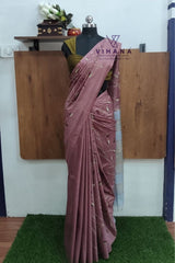 Kota munga embroidery silk saree