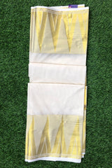 Premium Cotton Set Saree with Gold Zari Temple Border Designs