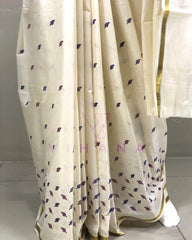 Kerala Set Saree with Jasmine Bud Design