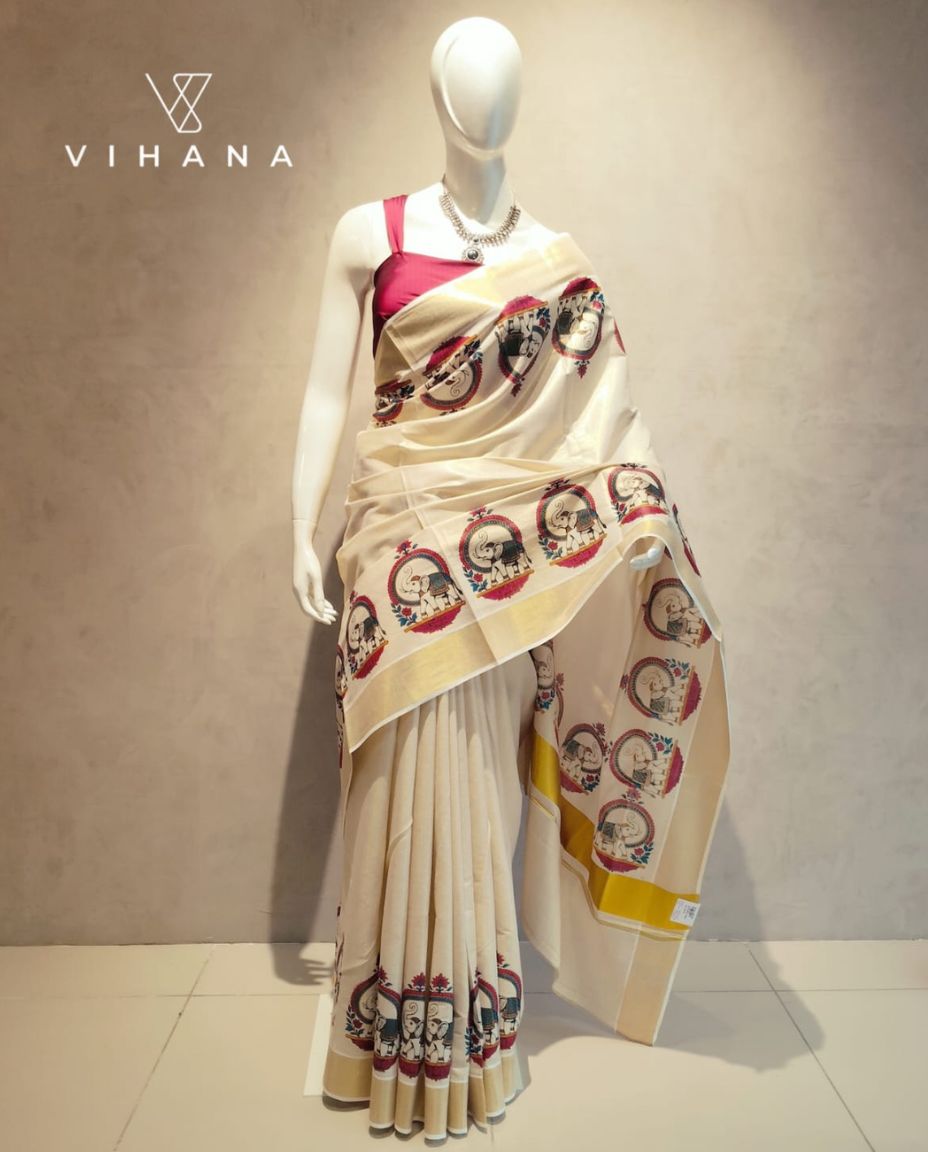 Kerala tissue set saree-VS357