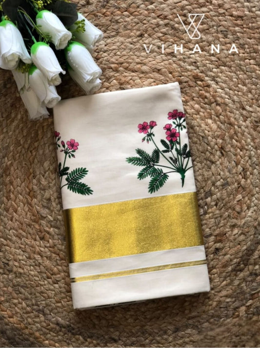 Kerala Cotton Set Saree - VS397