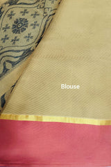 Distinct Chikku Pure Handloom Soft Cotton Saree