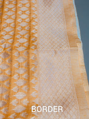 Spun Cottton Yellow Color Saree – VS526