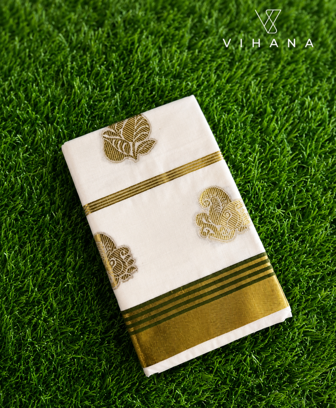 Kerala Set Saree with Blouse-VS373