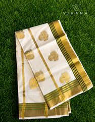 Kerala Set Saree with Blouse-VS373