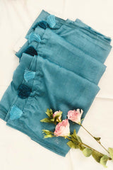 Vichitra Slik Saree (Color-Firoza)