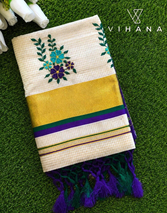 Kerala Tissue Set Saree - VS457