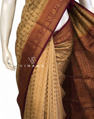 Banarasi Silk Saree – Beige Color – VS524