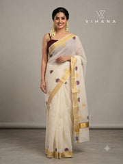 Kerala Cotton Set Saree-VS486