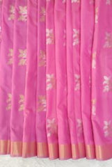 Pink Banarasi Katan Silk Saree