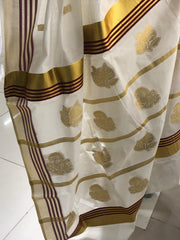 Kerala Set Saree with Blouse-VS369